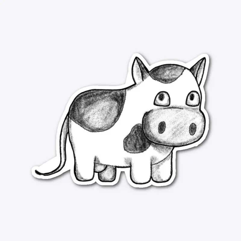 Moo the Cow Sticker